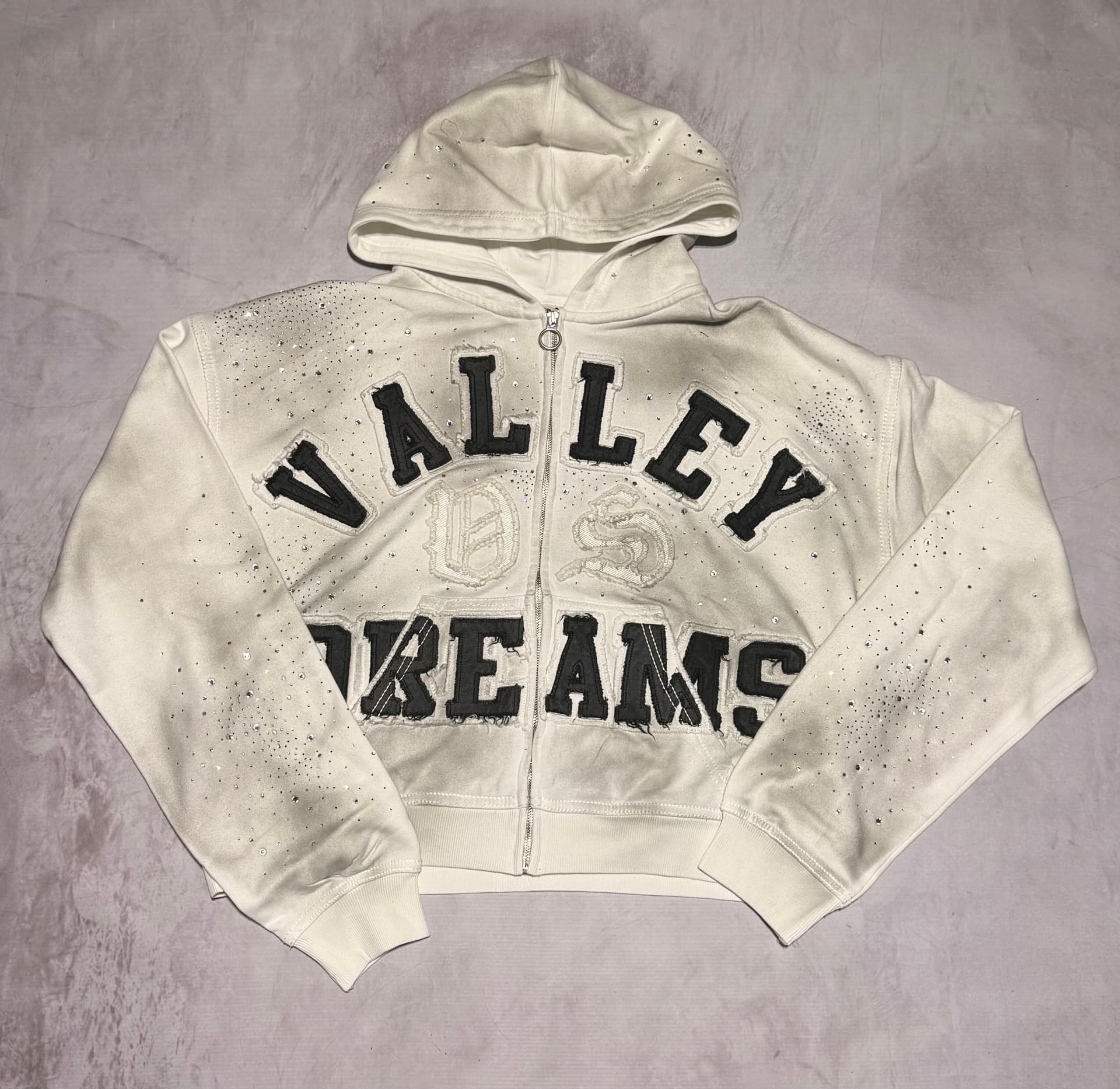 Vale Forever "Classico Zip Hoodie" White