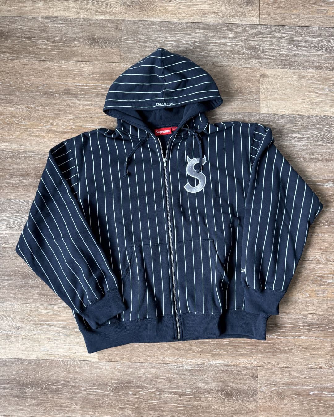 Supreme "Evil Navy" Zip Hoodie