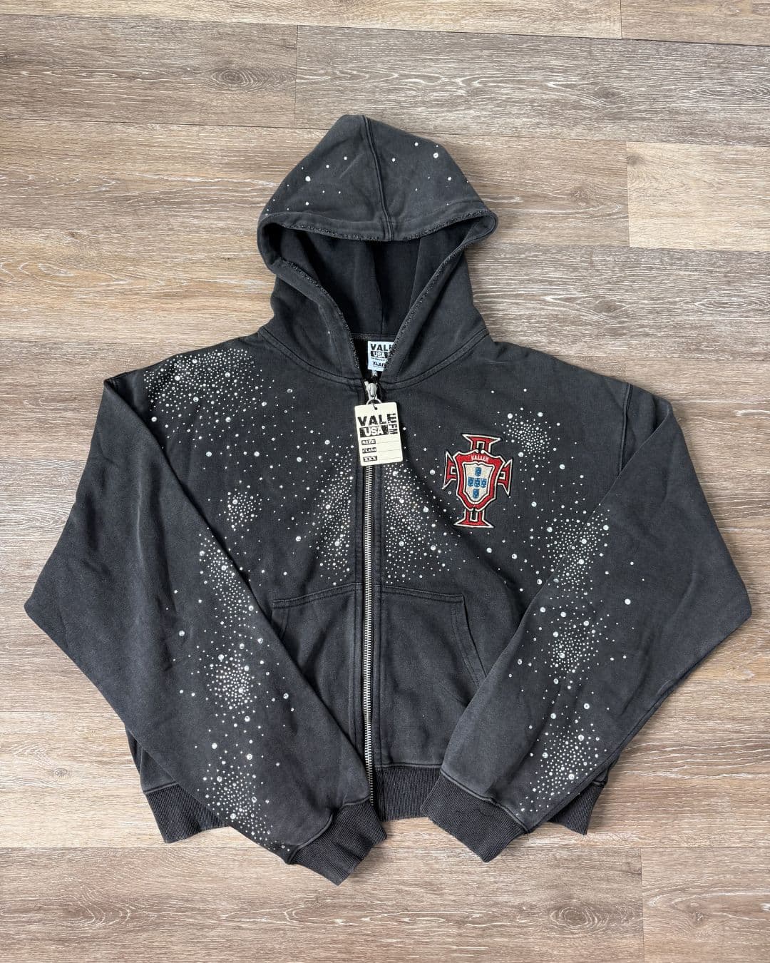 Vale Forever "Portugal" Black Zip Hoodie