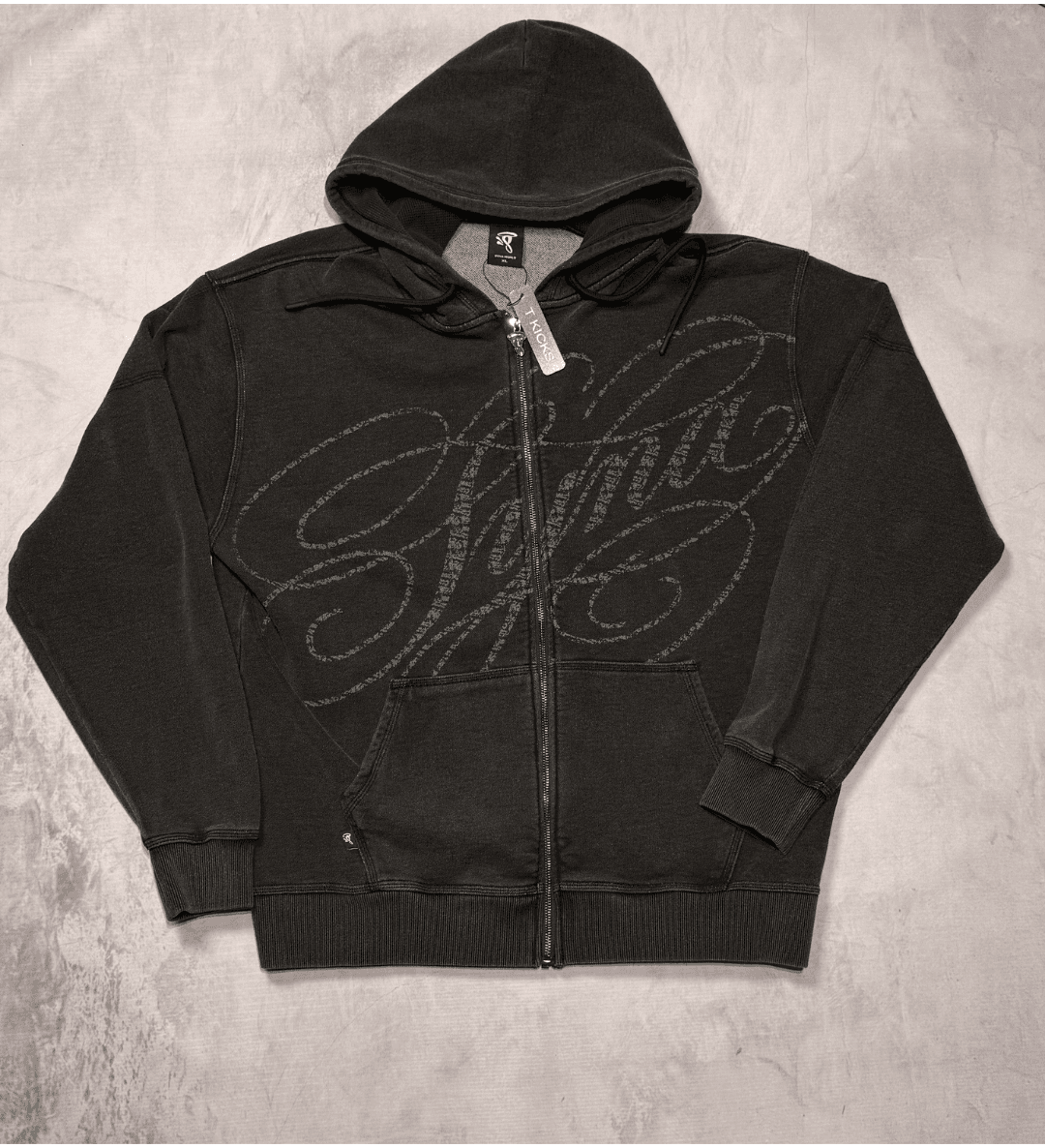 Syna "Faded Script Hooded Zip"