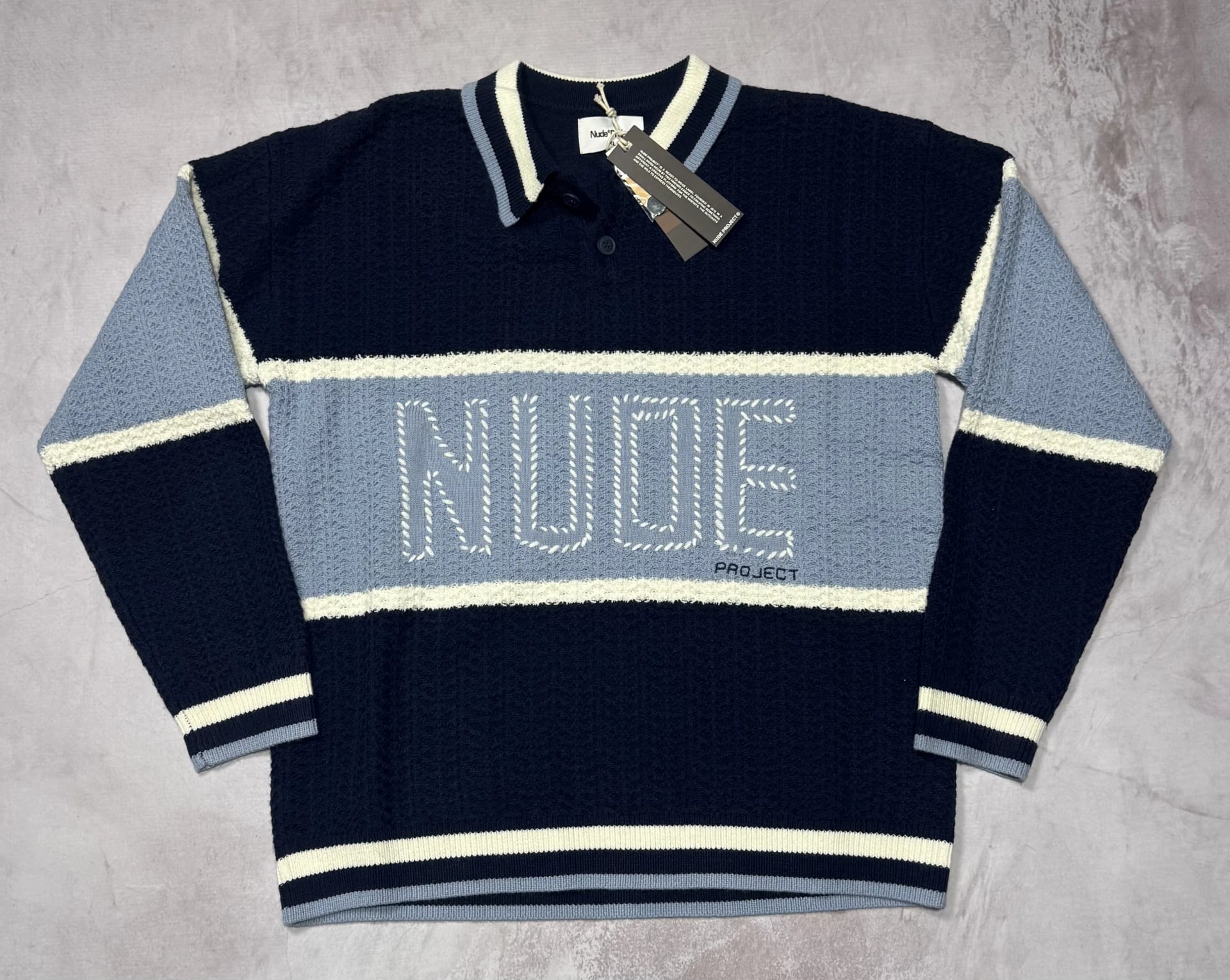 Nude Project "Knit Navy Polo"