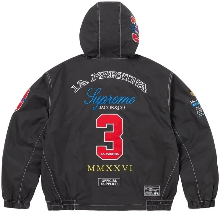 Supreme x La Martina x Jacob & Co. Lightweight Hooded Jacket Black