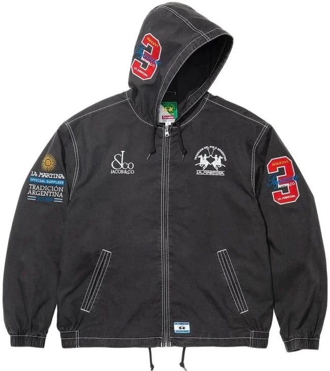 Supreme x La Martina x Jacob & Co. Lightweight Hooded Jacket Black