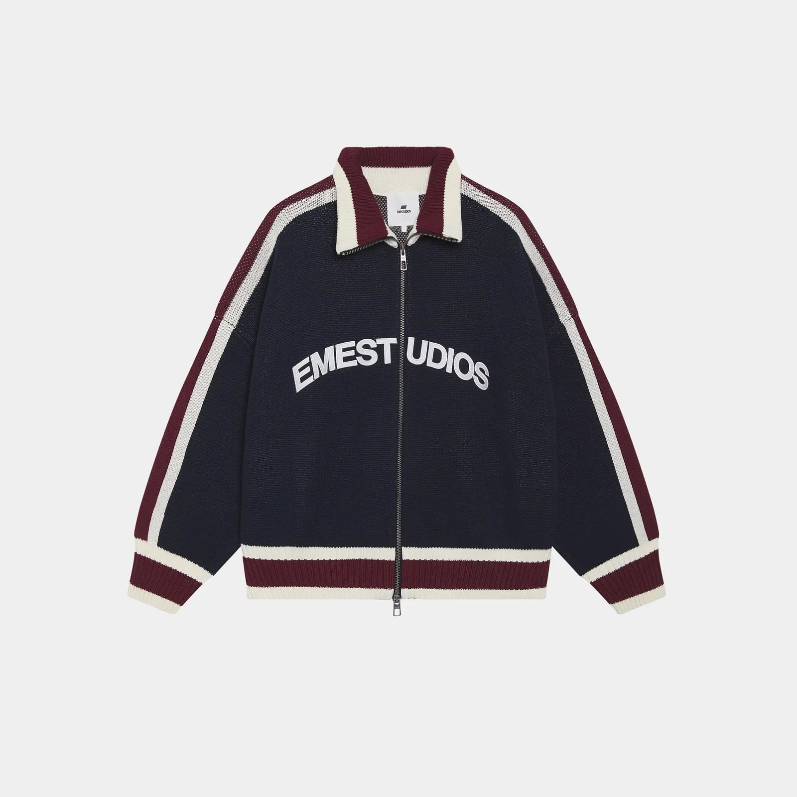 EmeStudios "Echellor Navy Zipper Knit"