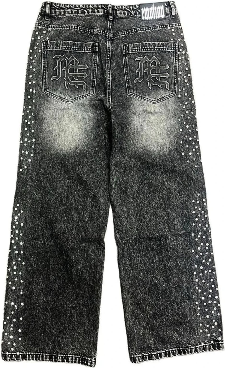 MixedEmotion "Grey ‘Stone’ Baggy Jeans"