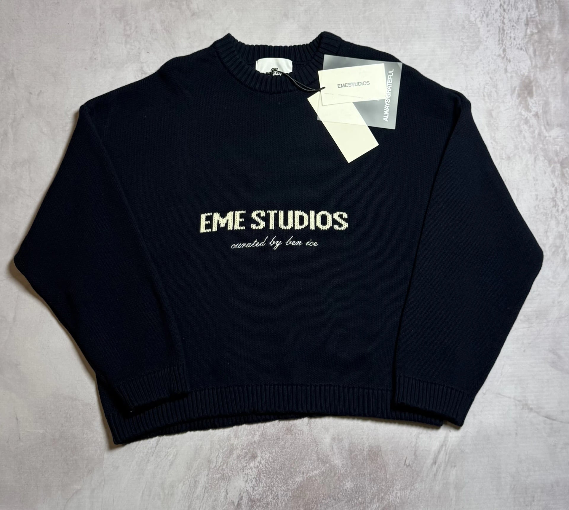 EmeStudios "Master Navy Knit Sweater"