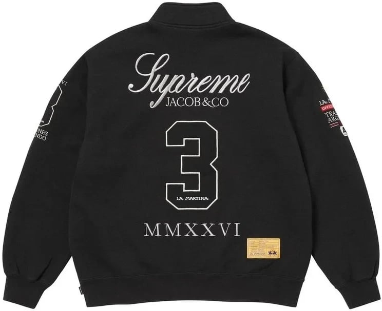 Supreme x La Martina x Jacob & Co "Zip Up Sweatshirt Black"