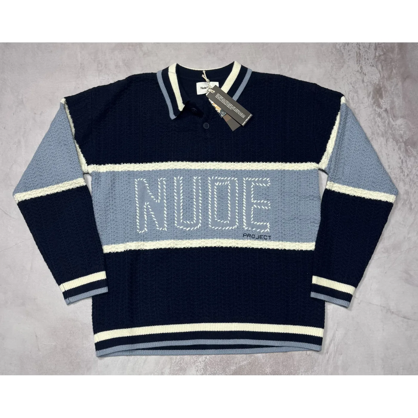 Nude Project "Knit Navy Polo"